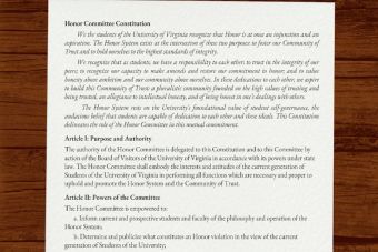 The current Honor Constitution