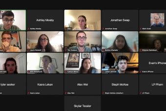 Screenshot of virtual Honor Committee meeting